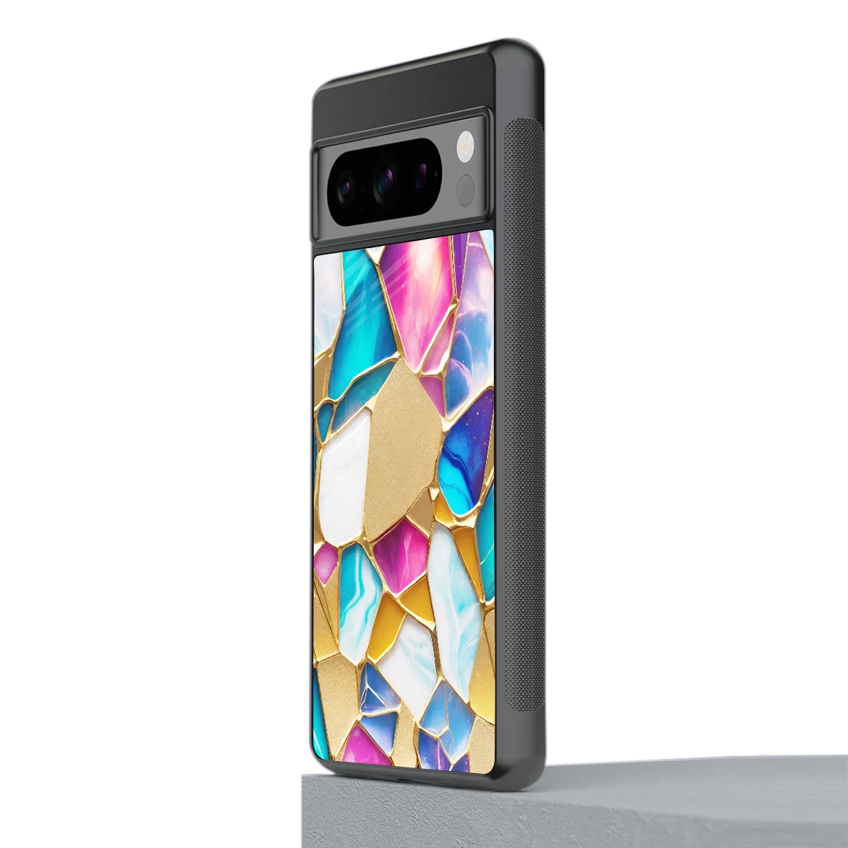 Luxe Spectrum stylish phone case for google pixel 8 pro | glossy glass and slim fit