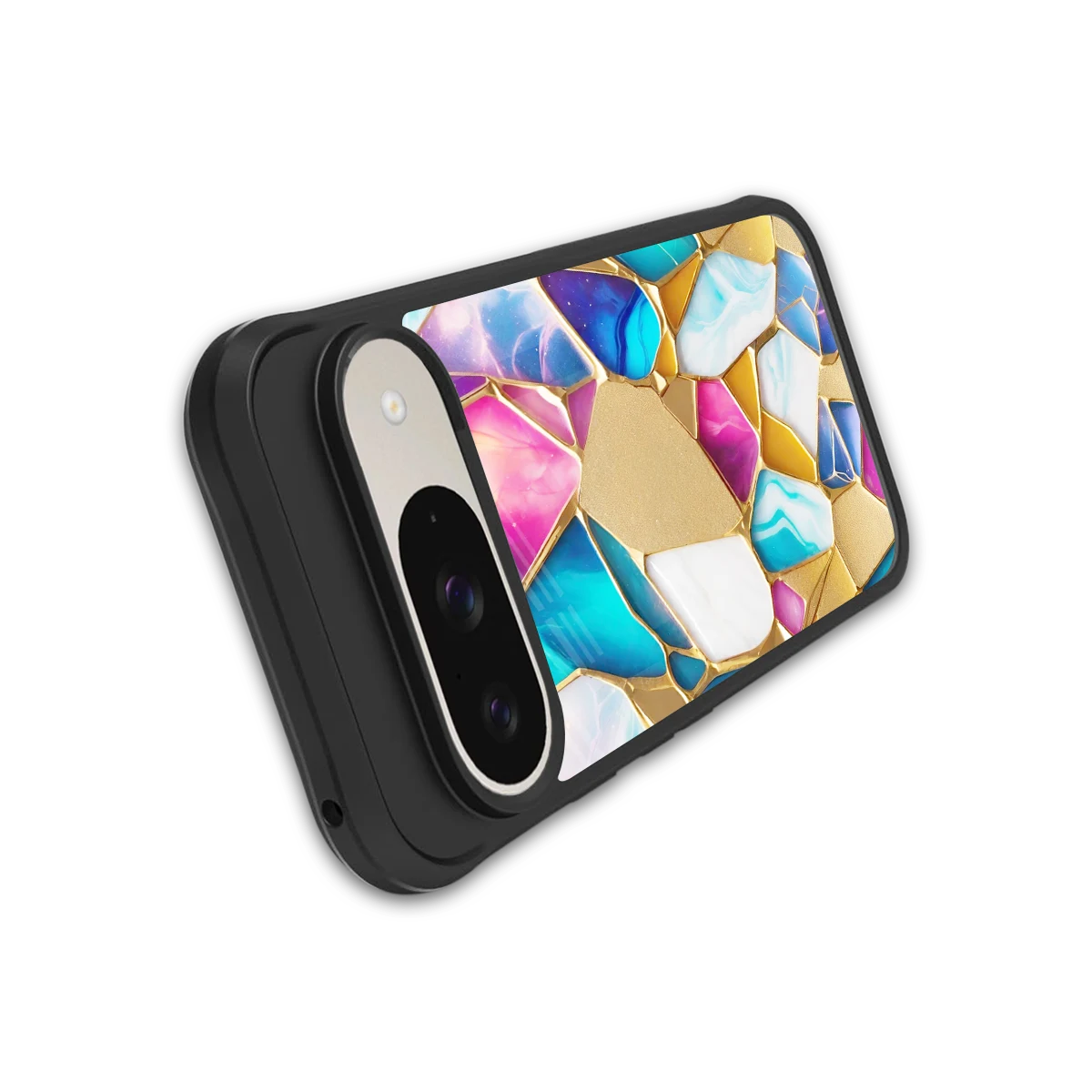 Luxe Spectrum stylish phone case for google pixel 9 | glossy glass and slim fit