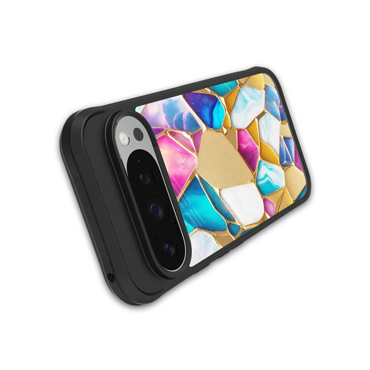 Luxe Spectrum stylish phone case for google pixel 9 pro xl | glossy glass and slim fit