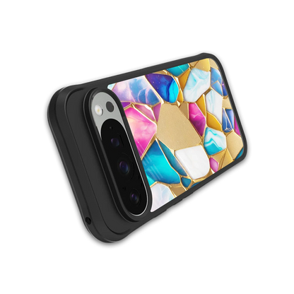 Luxe Spectrum stylish phone case for google pixel 9 pro xl | glossy glass and slim fit