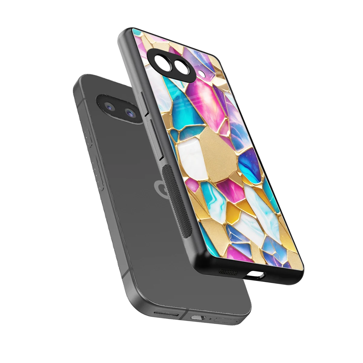 Luxe Spectrum sleek google pixel 10a cover with tempered glass back and TPU edges