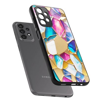 Luxe Spectrum sleek samsung galaxy a23 cover with tempered glass back and TPU edges