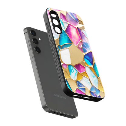 Luxe Spectrum sleek samsung galaxy a16 5g cover with tempered glass back and TPU edges