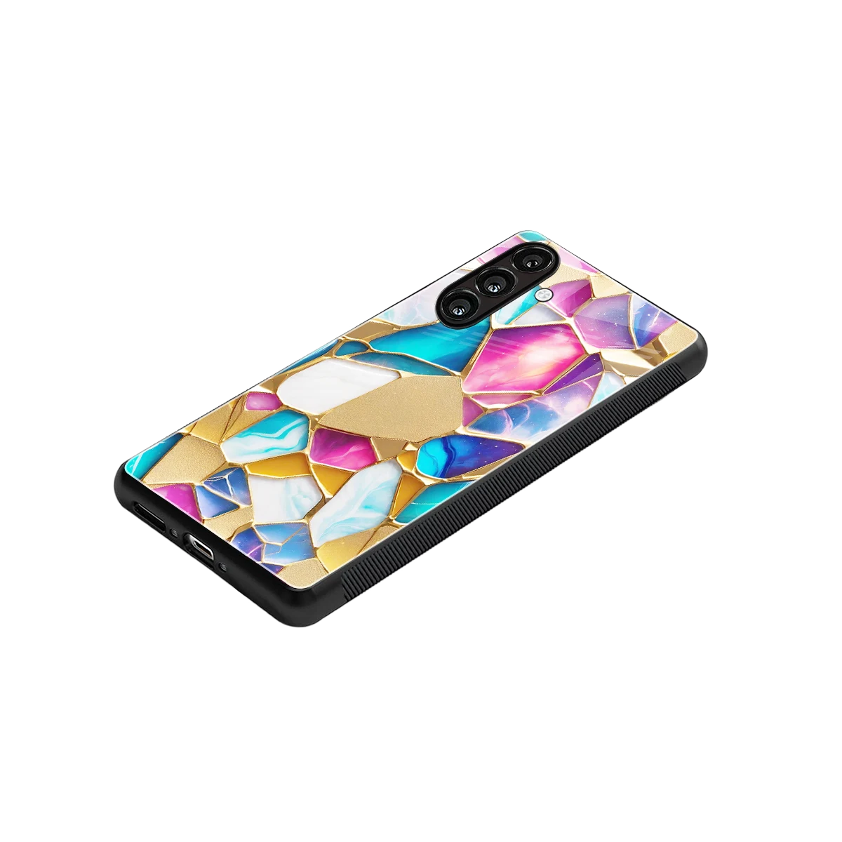 Luxe Spectrum stylish phone case for samsung galaxy a17 5g | glossy glass and slim fit