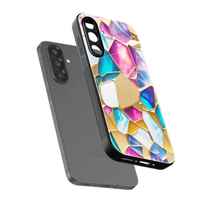 Luxe Spectrum sleek samsung galaxy a17 5g cover with tempered glass back and TPU edges
