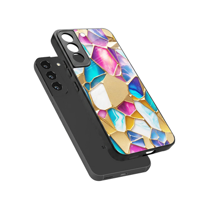 Luxe Spectrum sleek samsung galaxy s22 cover with tempered glass back and TPU edges