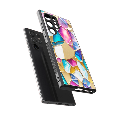 Luxe Spectrum sleek samsung galaxy s23 ultra cover with tempered glass back and TPU edges