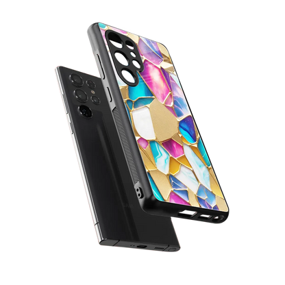 Luxe Spectrum sleek samsung galaxy s25 ultra cover with tempered glass back and TPU edges