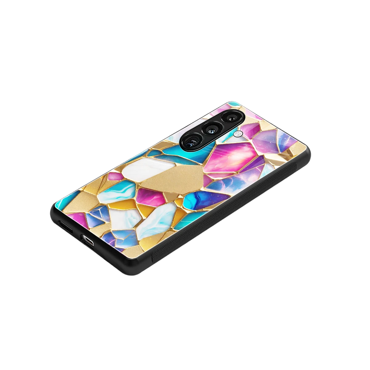 Luxe Spectrum stylish phone case for samsung galaxy s24 | glossy glass and slim fit