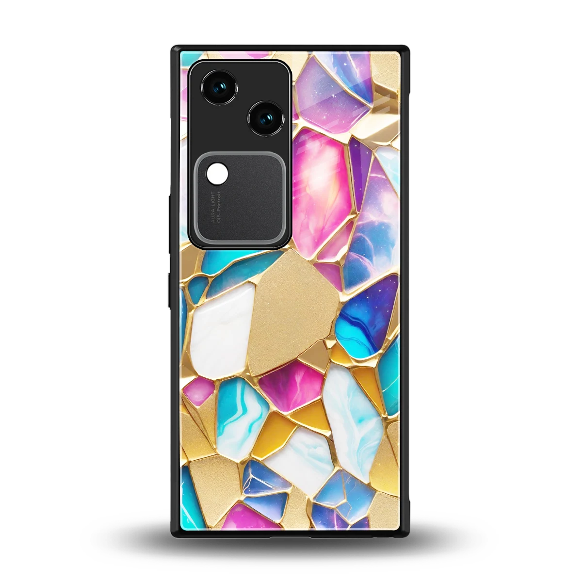 Luxe Spectrum back phone cover | glass case for vivo v30