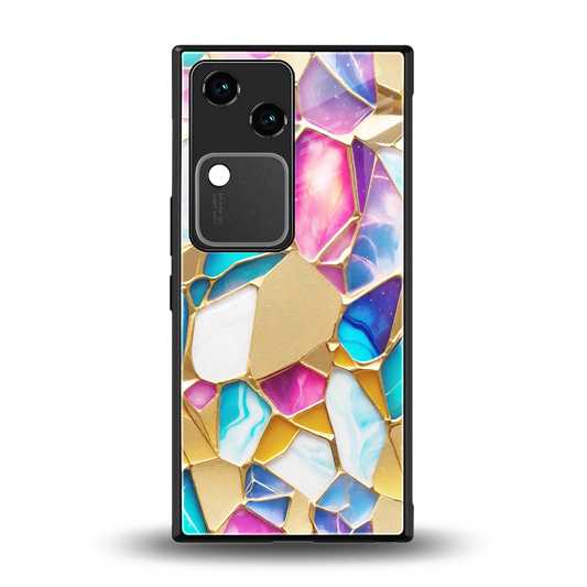 Luxe Spectrum back phone cover | glass case for vivo v30