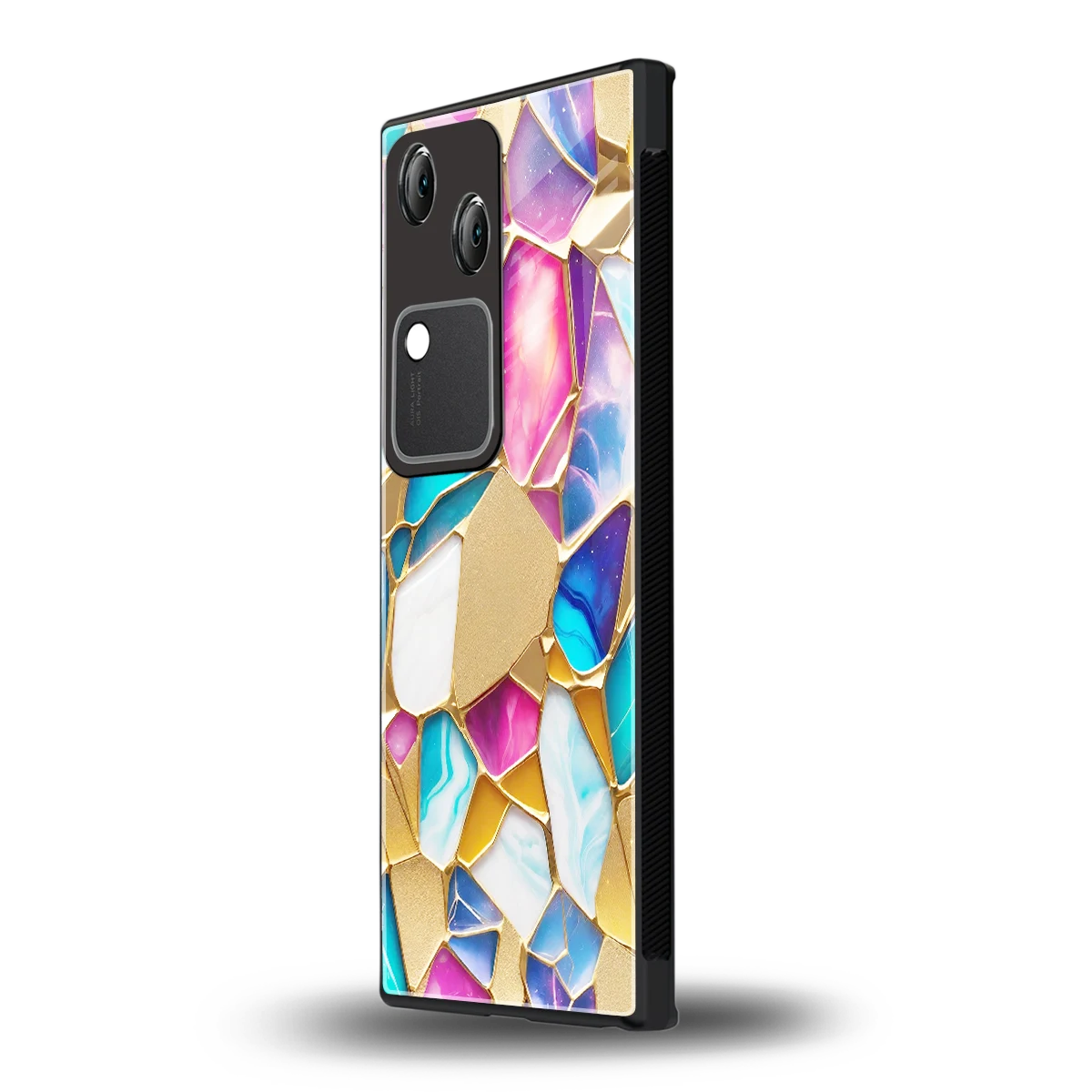 Luxe Spectrum vivo v30 mobile cover | shockproof glass phone case