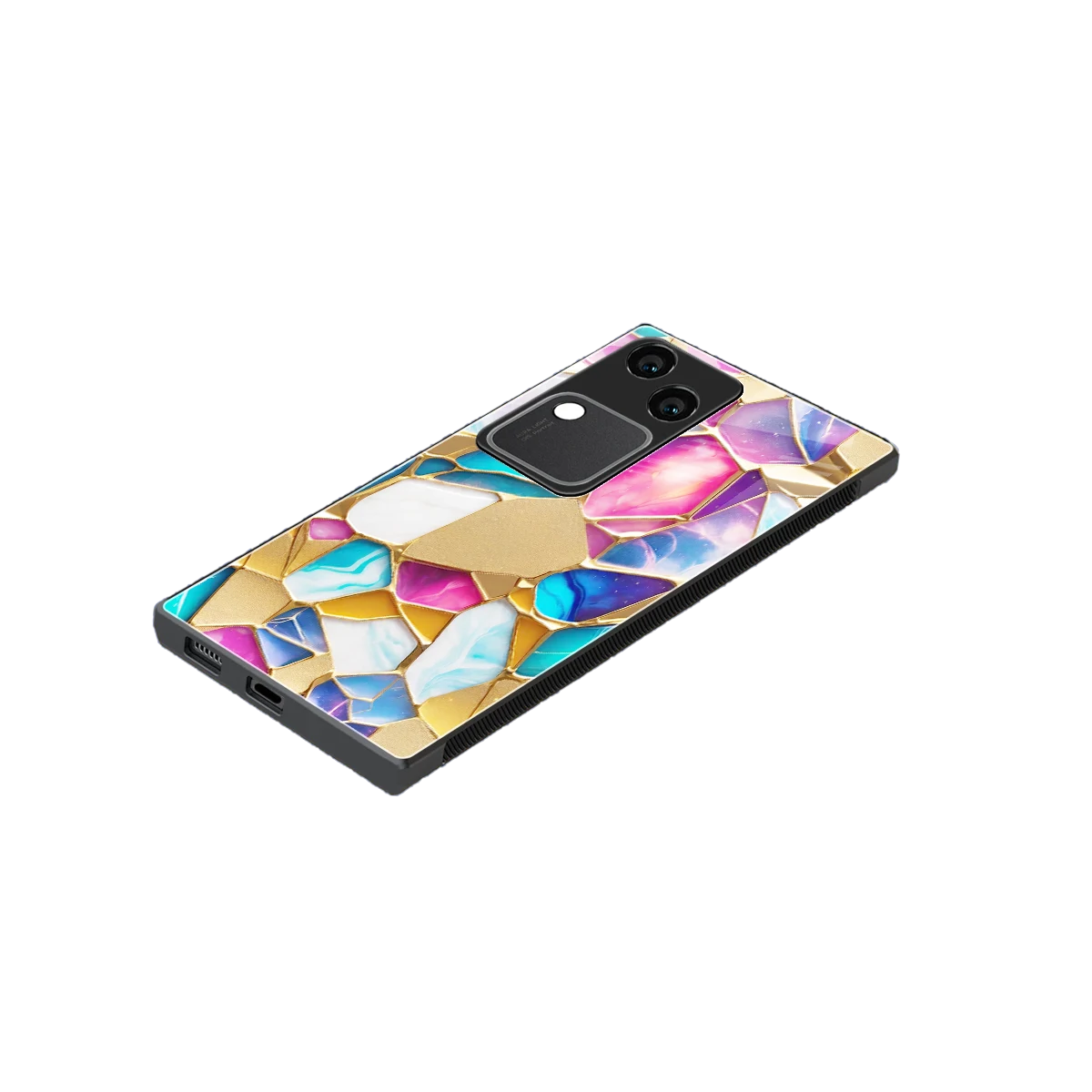 Luxe Spectrum stylish phone case for vivo v30 | glossy glass and slim fit