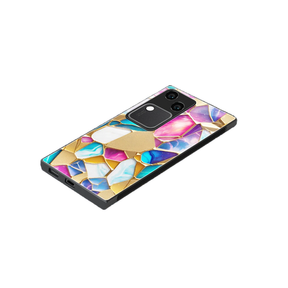 Luxe Spectrum stylish phone case for vivo v30 | glossy glass and slim fit