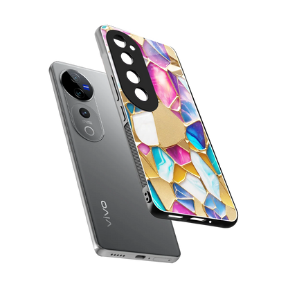 Luxe Spectrum sleek vivo v40 pro cover with tempered glass back and TPU edges