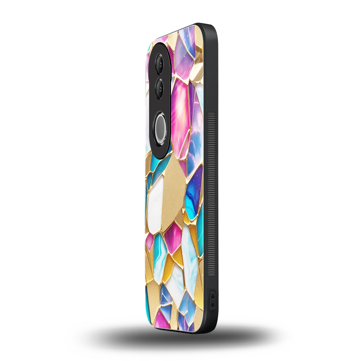 Luxe Spectrum vivo v50 mobile cover | shockproof glass phone case