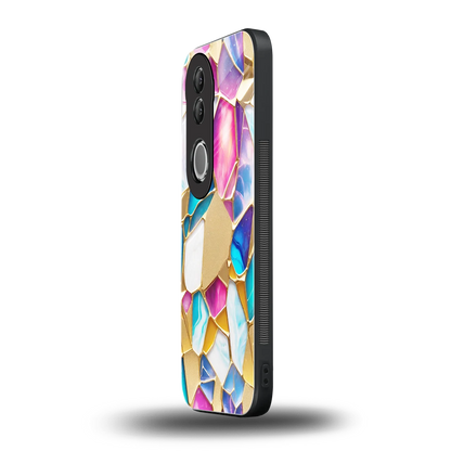 Luxe Spectrum vivo v50 mobile cover | shockproof glass phone case