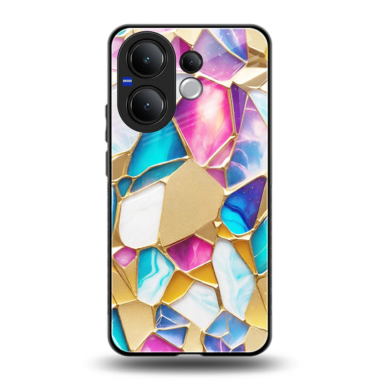 Luxe Spectrum back phone cover | glass case for vivo v60