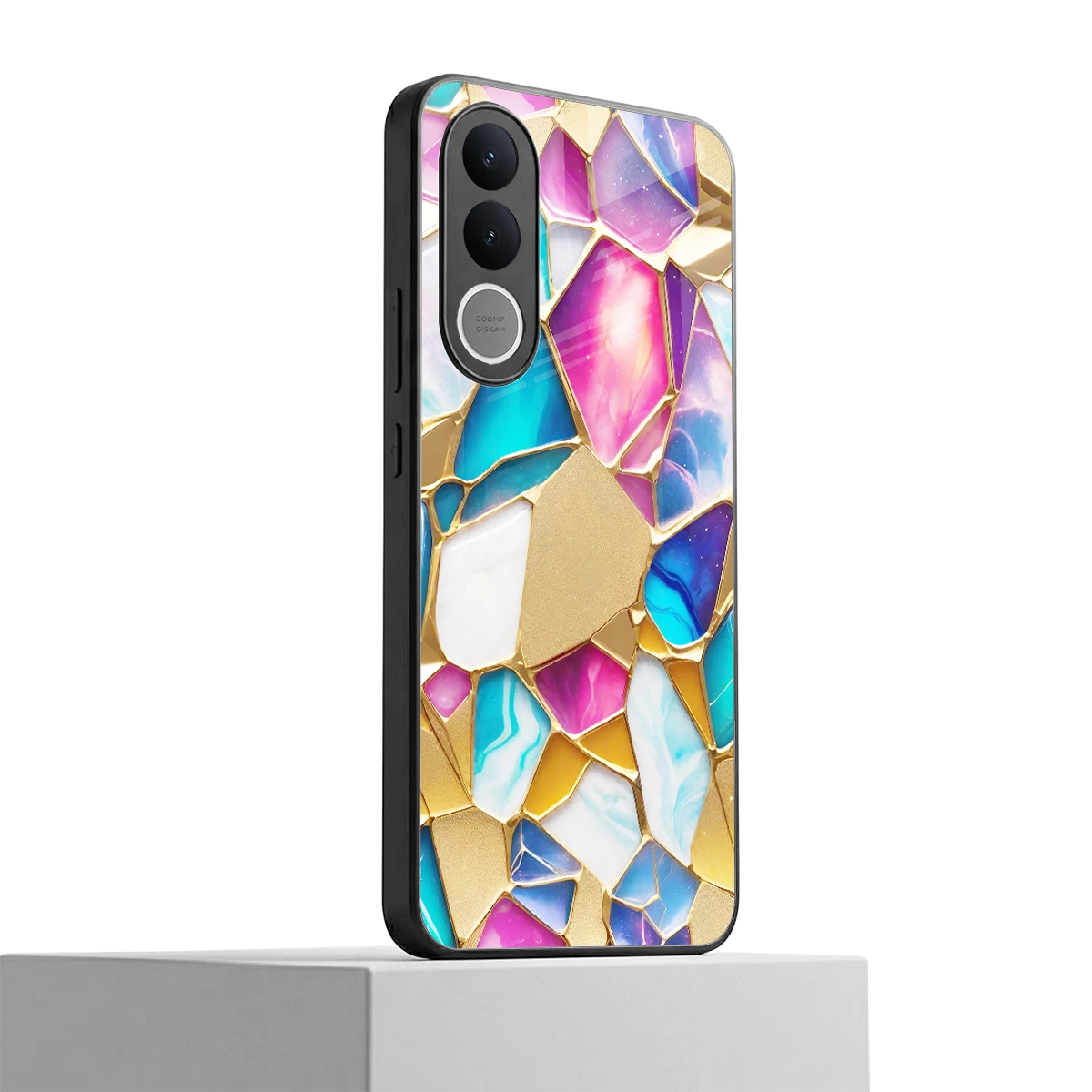Luxe Spectrum vivo v70 fe mobile cover | shockproof glass phone case