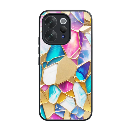 Luxe Spectrum back phone cover | glass case for vivo v70 elite