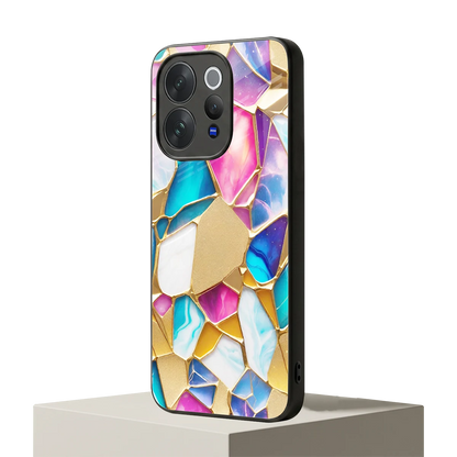 Luxe Spectrum vivo v70 elite mobile cover | shockproof glass phone case