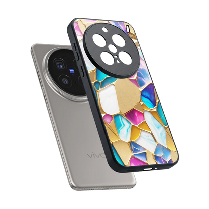 Luxe Spectrum sleek vivo x200 pro cover with tempered glass back and TPU edges