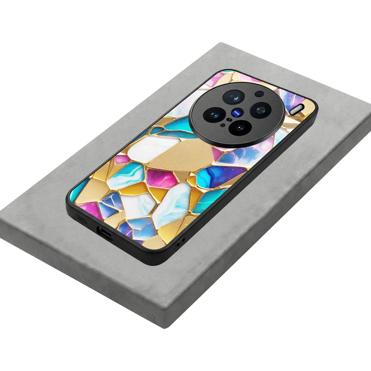 Luxe Spectrum stylish phone case for vivo x200 pro | glossy glass and slim fit