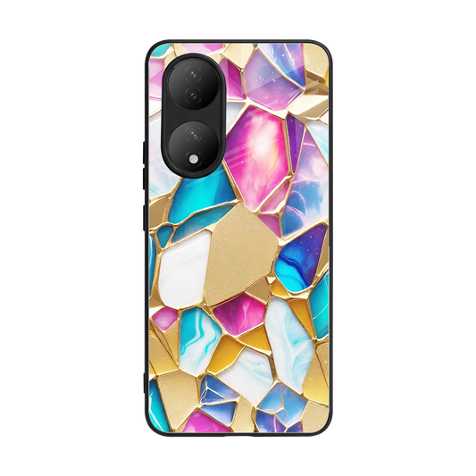 Luxe Spectrum back phone cover | glass case for Vivo-y100