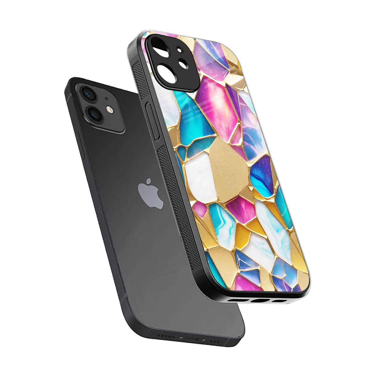 Luxe Spectrum sleek iphone 11 cover with tempered glass back and TPU edges