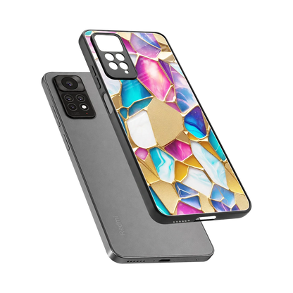 Luxe Spectrum sleek redmi note 11 pro cover with tempered glass back and TPU edges