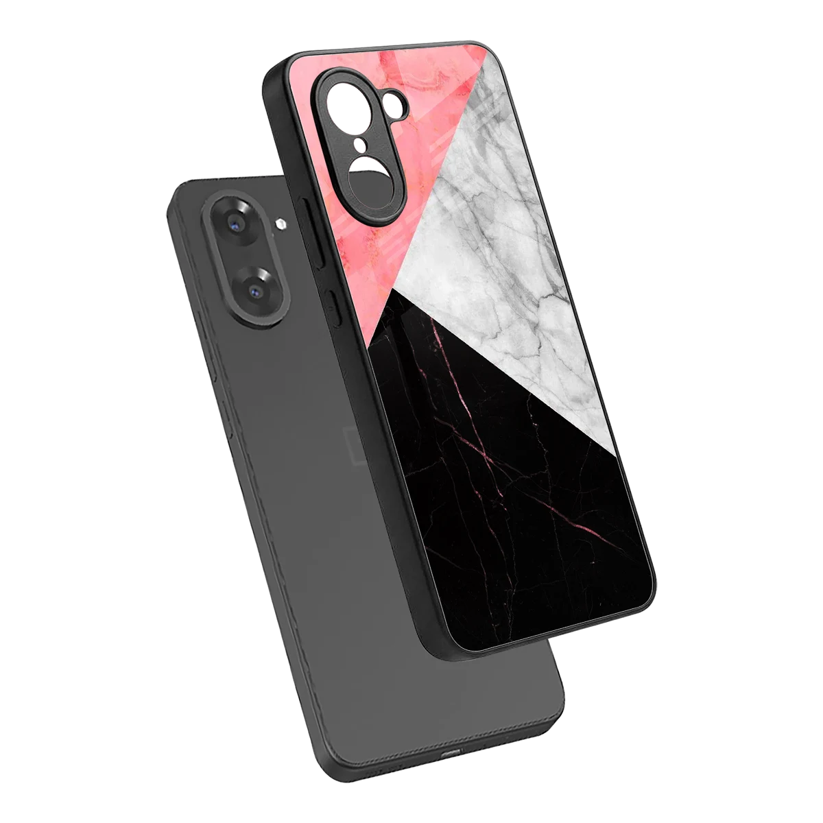 Luxe Trio sleek oneplus nord ce5 5g cover with tempered glass back and TPU edges