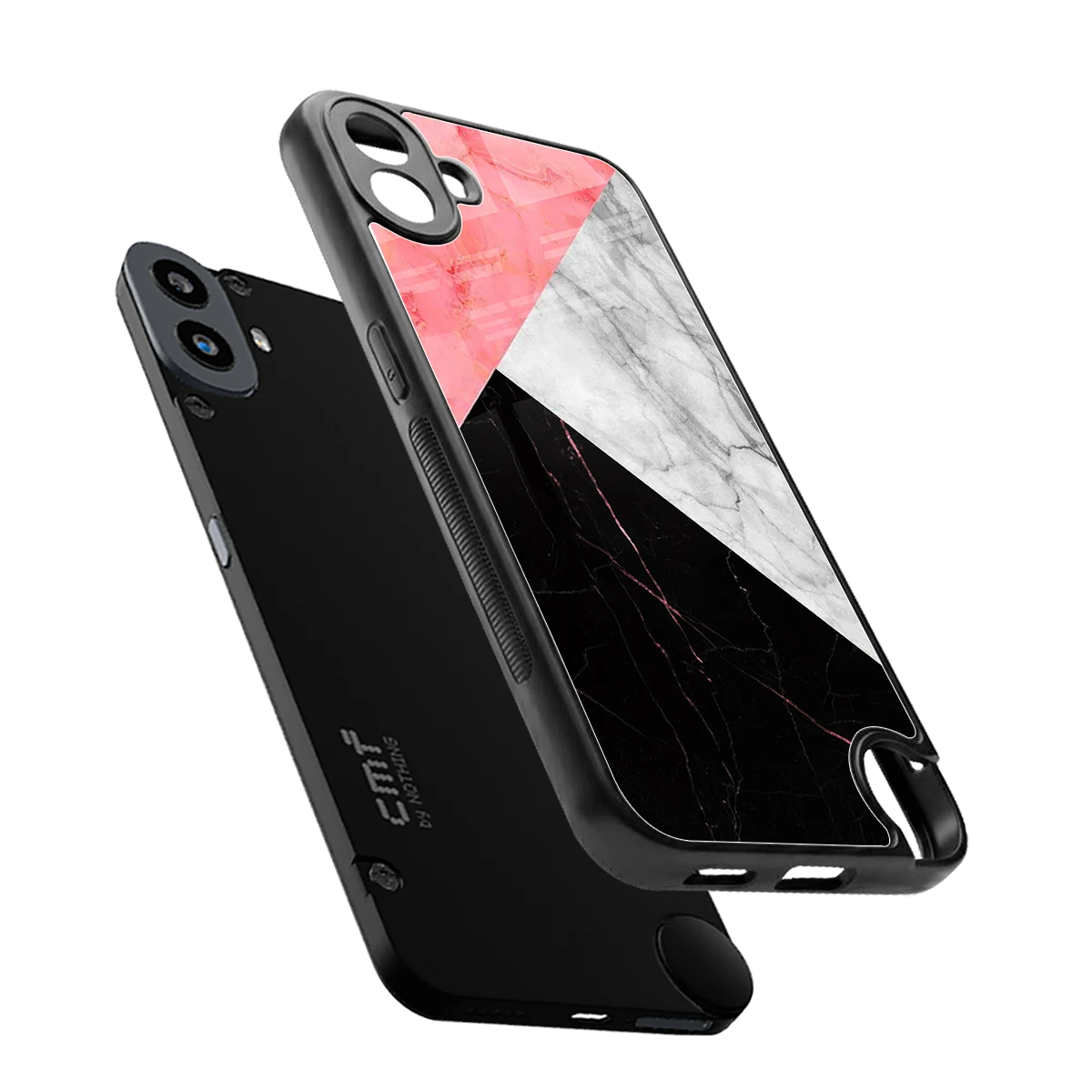 Luxe Trio sleek cmf nothing phone 1 cover with tempered glass back and TPU edges