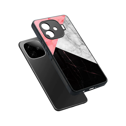 Luxe Trio sleek iqoo neo 10r 5g cover with tempered glass back and TPU edges