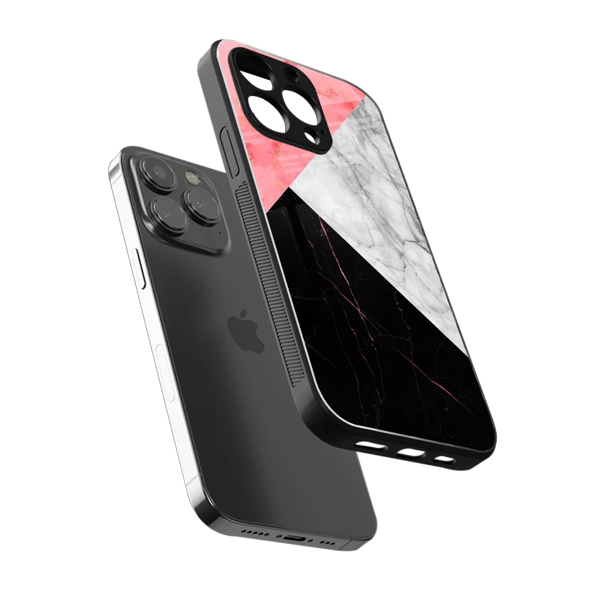 Luxe Trio sleek iphone 13 pro cover with tempered glass back and TPU edges