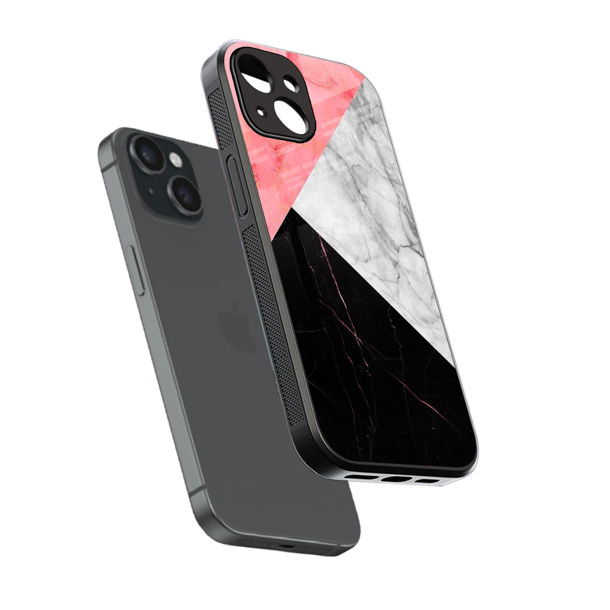 Luxe Trio sleek iphone 14 cover with tempered glass back and TPU edges