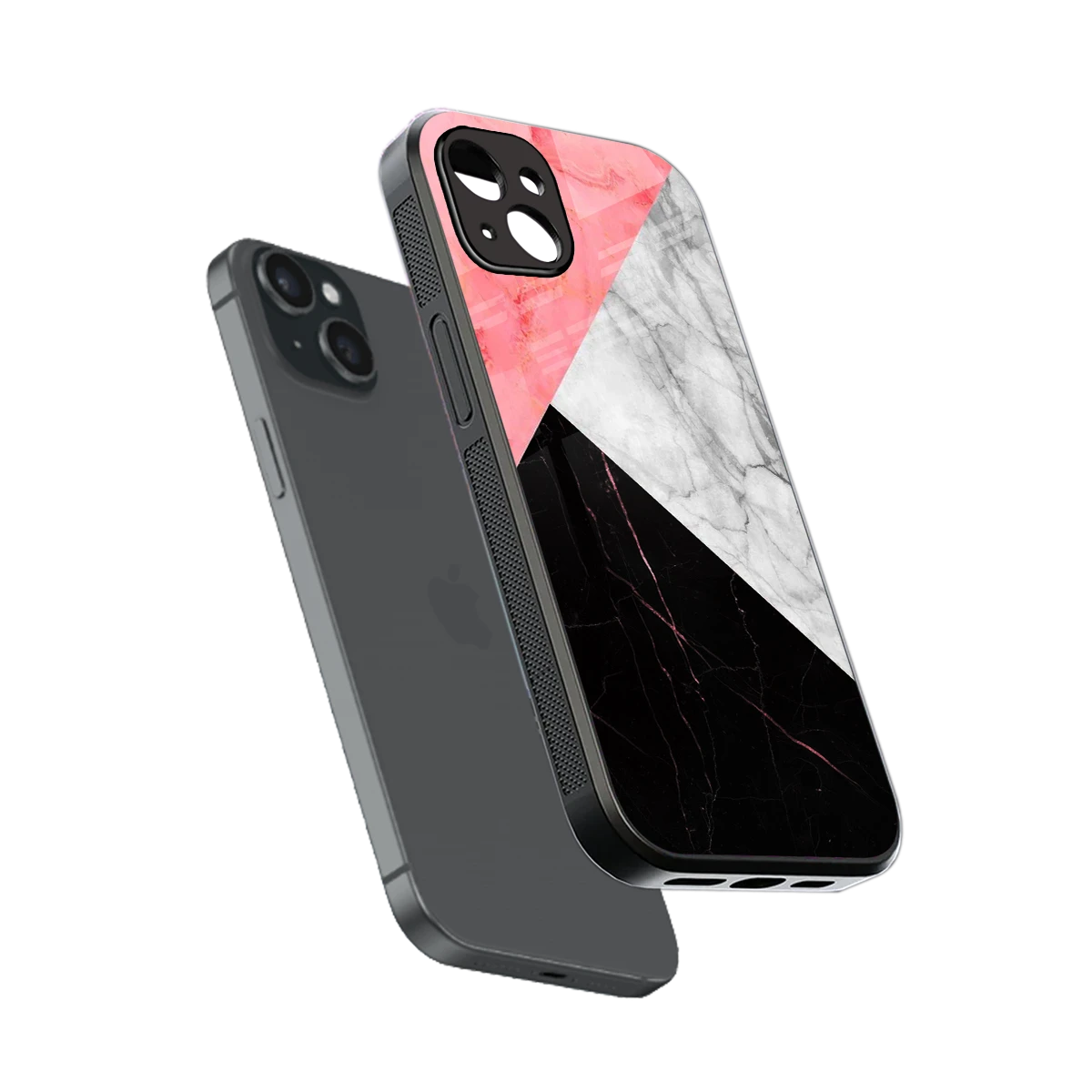 Luxe Trio sleek iphone 14 plus cover with tempered glass back and TPU edges