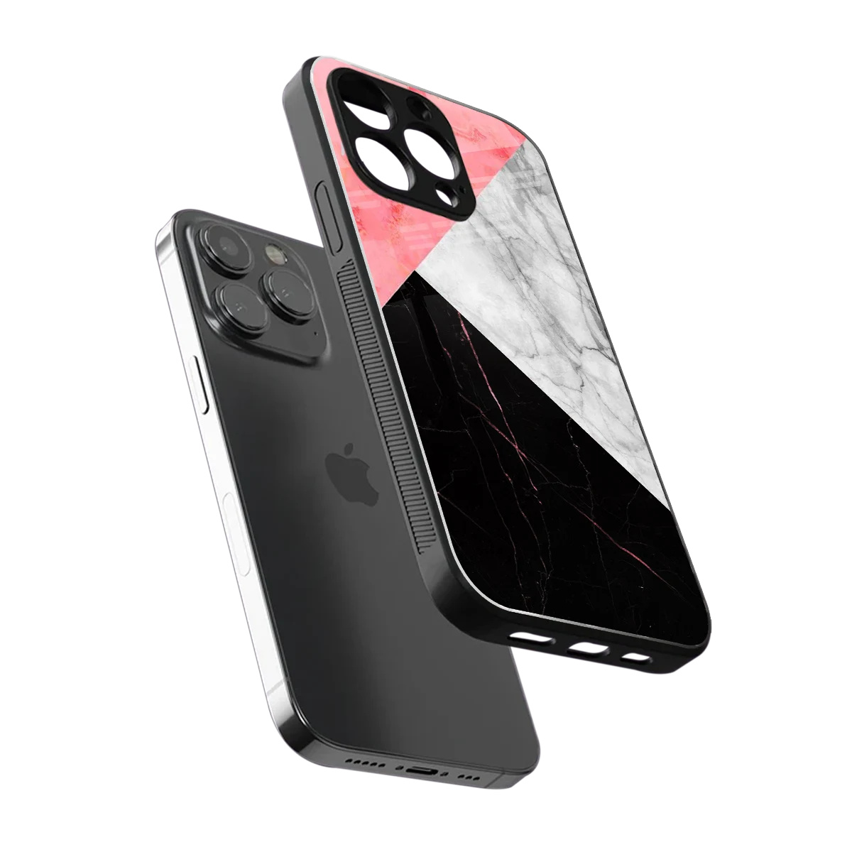 Luxe Trio sleek iphone 16 pro max cover with tempered glass back and TPU edges