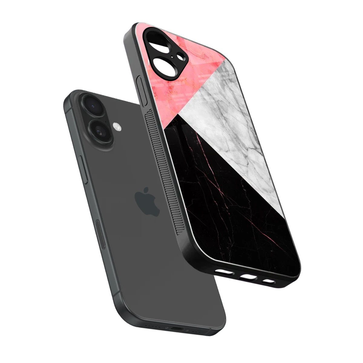 Luxe Trio sleek iPhone 16 cover with tempered glass back and TPU edges
