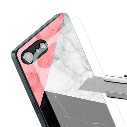 Luxe Trio stylish phone case for iphone 16e | glossy glass and slim fit