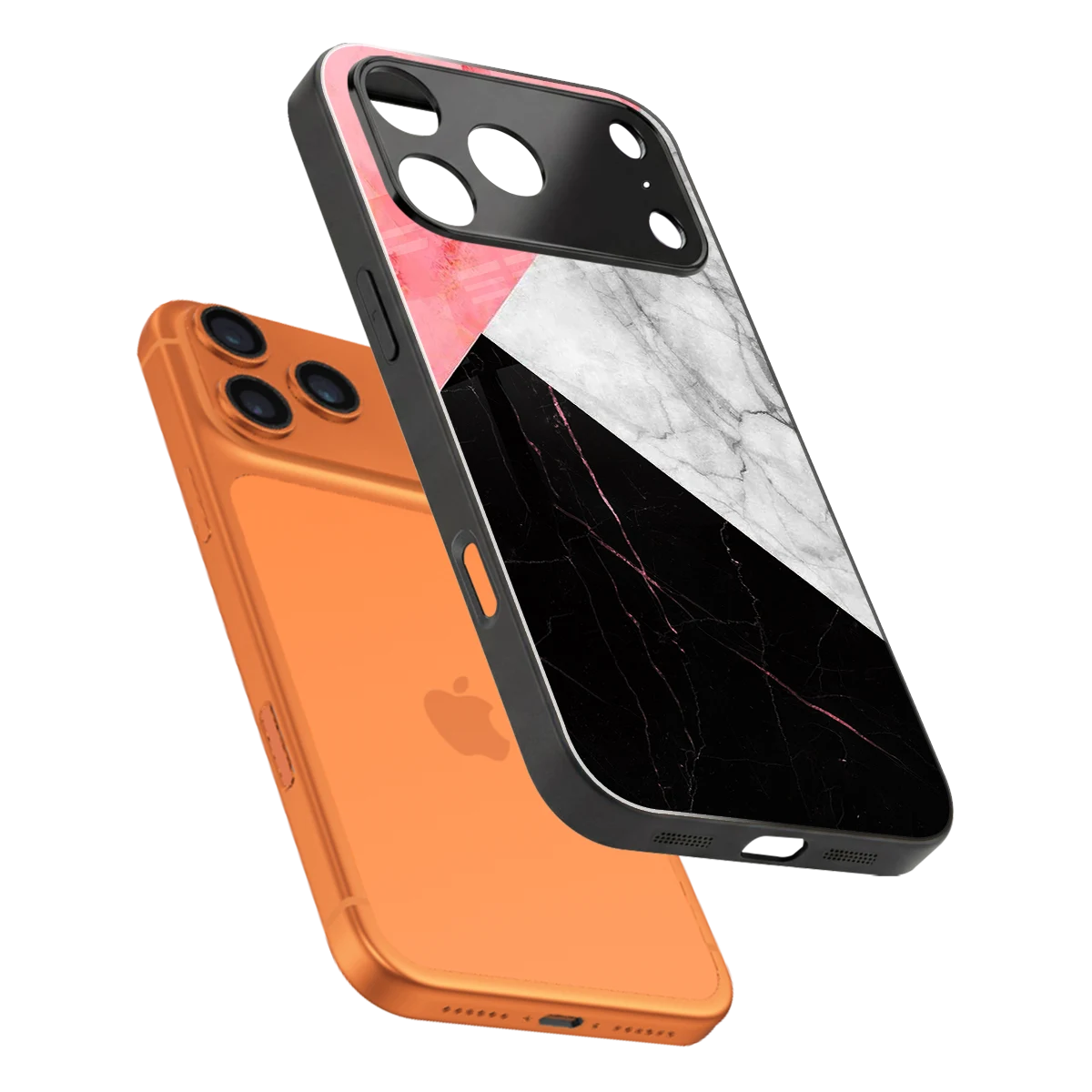 Luxe Trio sleek iphone 17 pro cover with tempered glass back and TPU edges