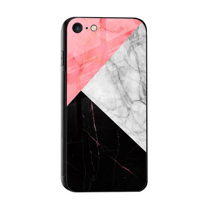 Luxe Trio sleek iphone 7 cover with tempered glass back and TPU edges
