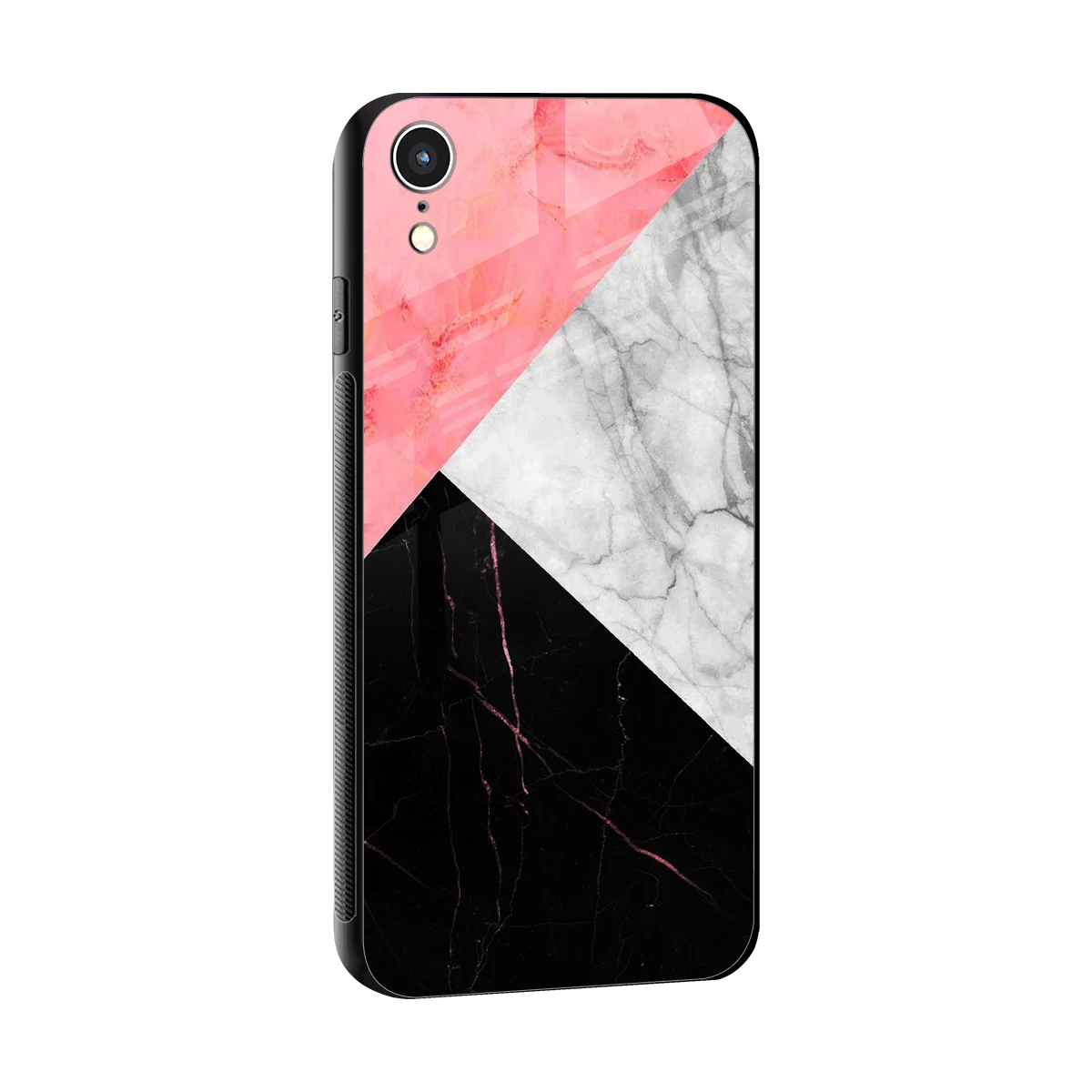 Luxe Trio sleek iphone xr cover with tempered glass back and TPU edges