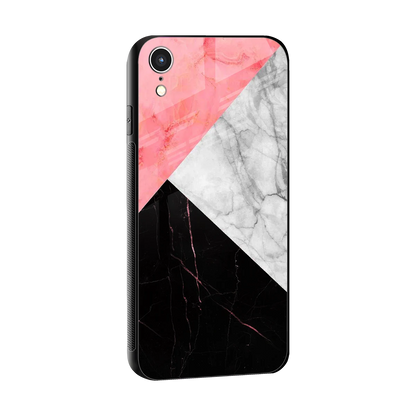 Luxe Trio sleek iphone xr cover with tempered glass back and TPU edges