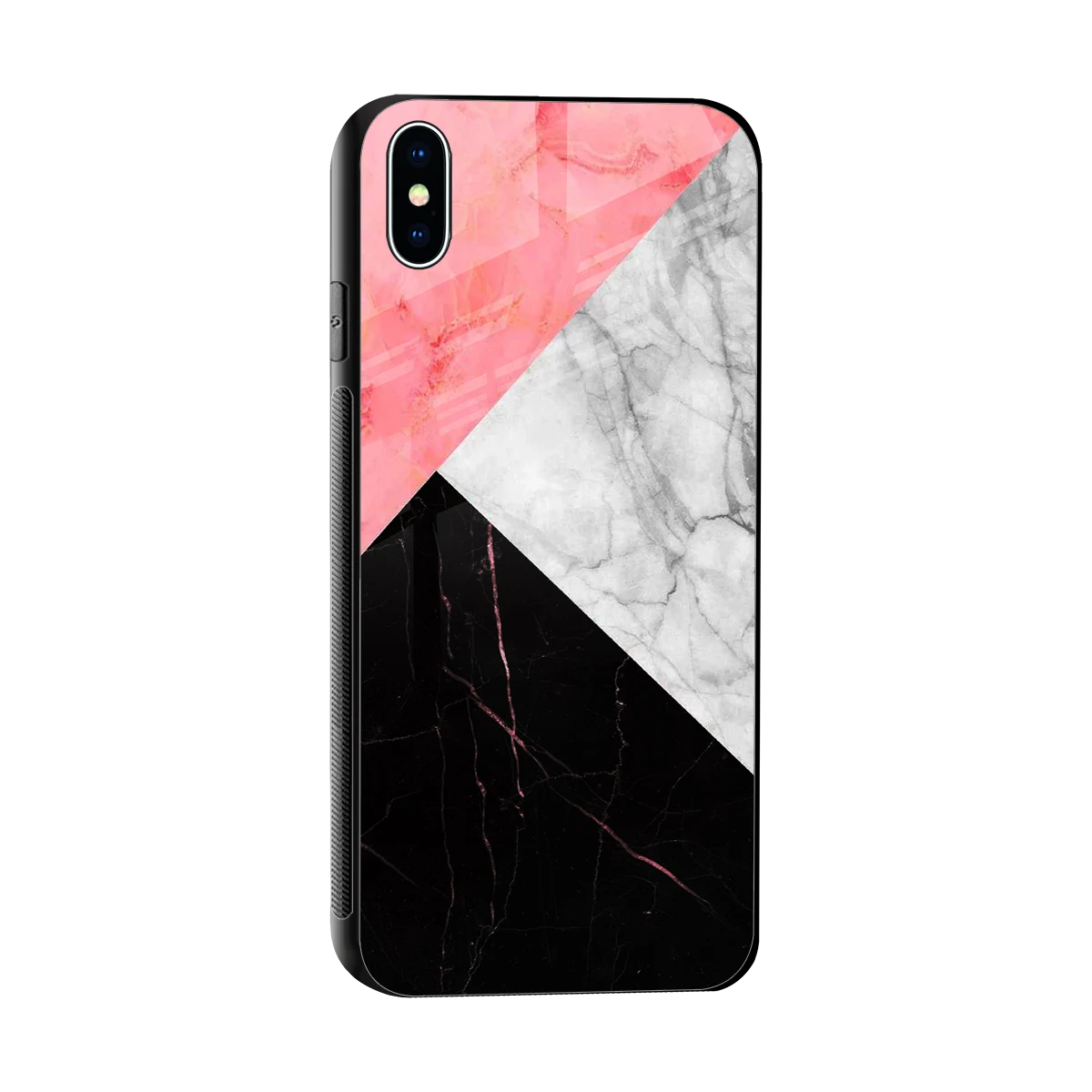 Luxe Trio sleek iphone xs max cover with tempered glass back and TPU edges