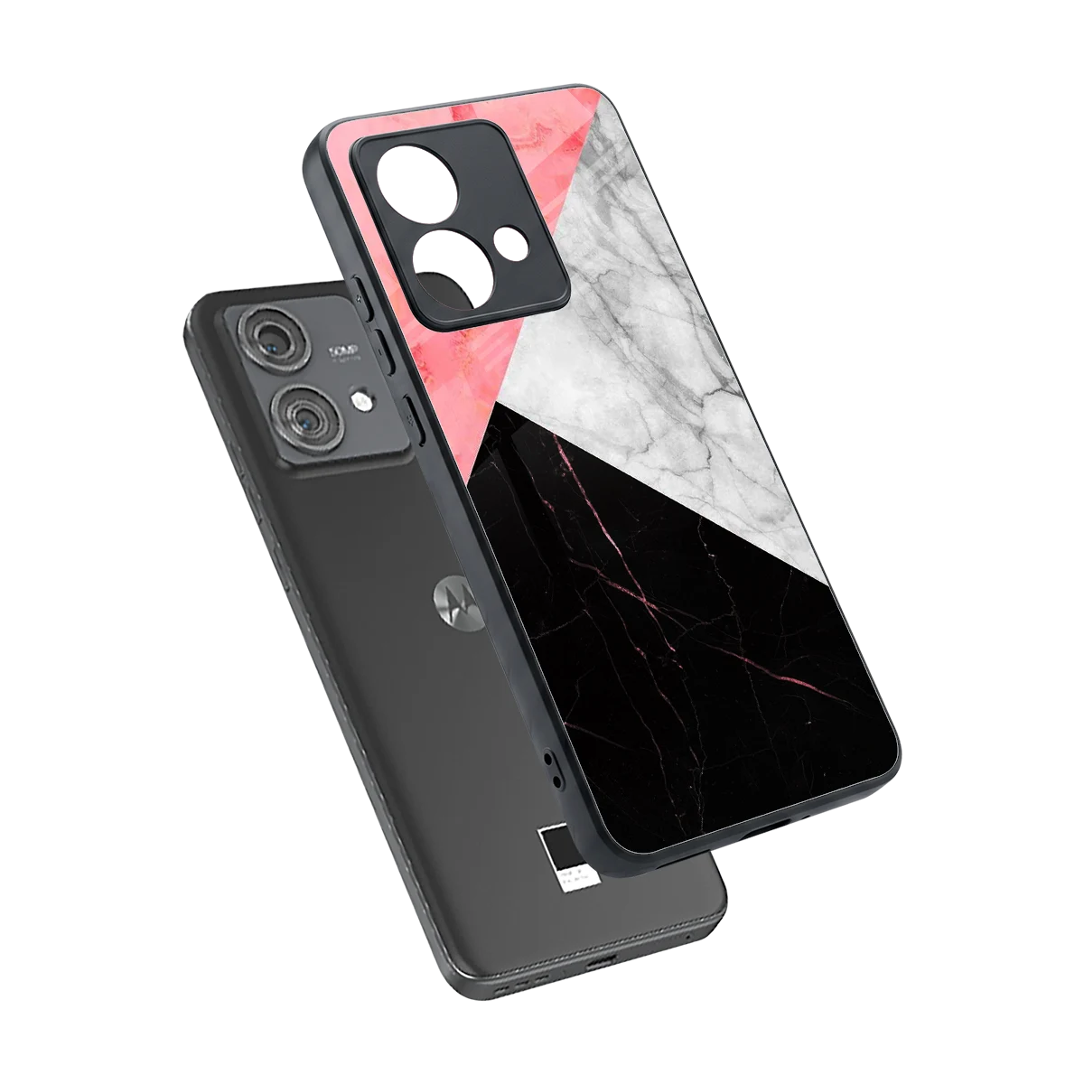 Luxe Trio sleek motorola edge 40 neo 5g cover with tempered glass back and TPU edges
