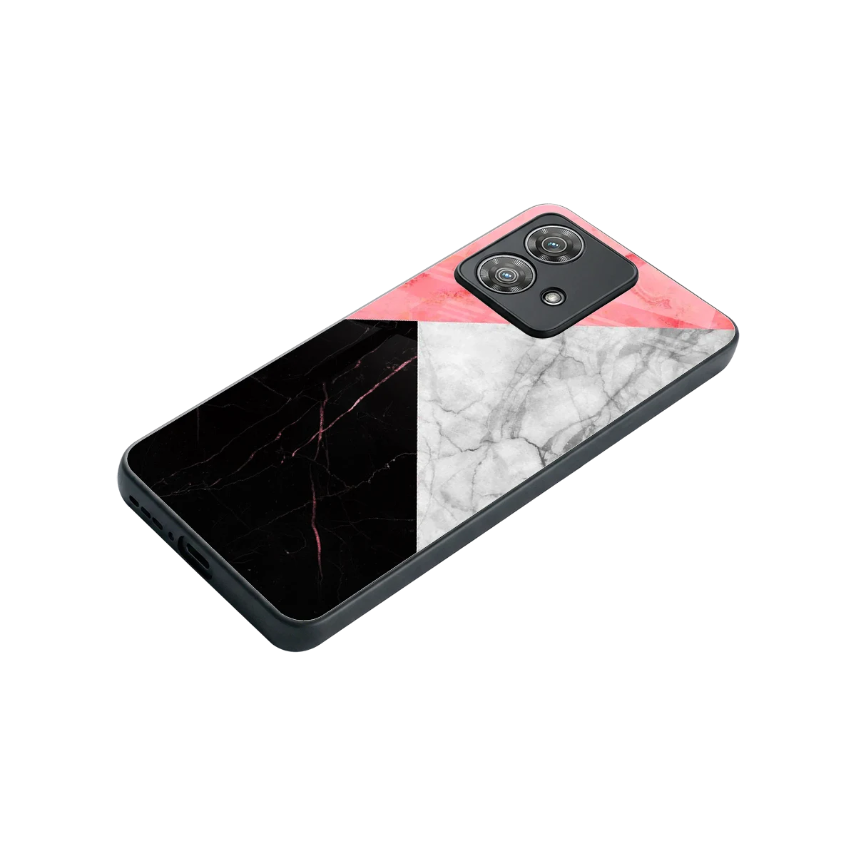 Luxe Trio stylish phone case for motorola edge 40 neo 5g | glossy glass and slim fit