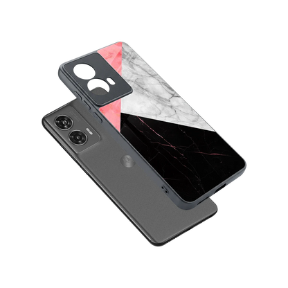 Luxe Trio sleek motorola edge 50 fusion cover with tempered glass back and TPU edges