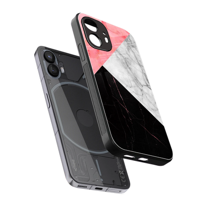 Luxe Trio sleek nothing phone 2 cover with tempered glass back and TPU edges