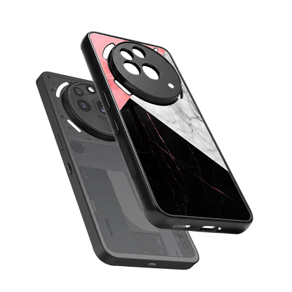 Luxe Trio sleek nothing phone 3a pro cover with tempered glass back and TPU edges