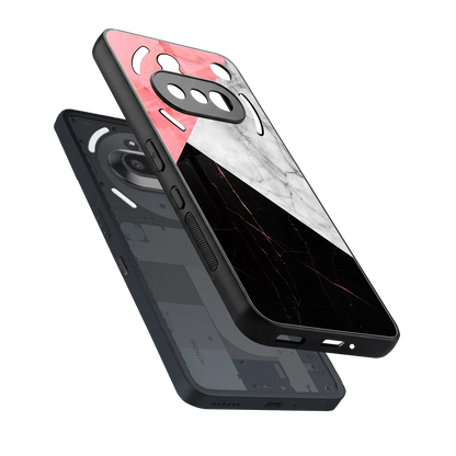 Luxe Trio sleek nothing phone 3a cover with tempered glass back and TPU edges